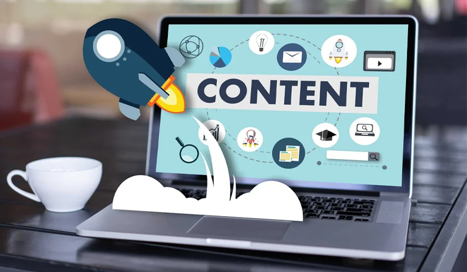 Content marketing SEO tips for small businesses in Dublin with visual elements of blogging and digital content by Affordable Websites Ireland